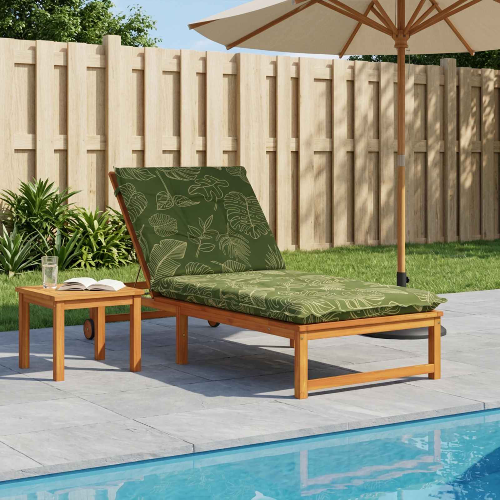 947449_1.jpg vidaXL Vankúš na ležadlo GEMERT 100% polyester Design s listami – Obrázok 1