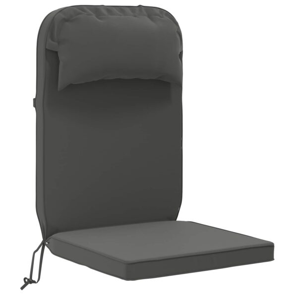 vidaXL Vankúš na slnečné ležadlo 100% polyester Antracitová – Obrázok 2