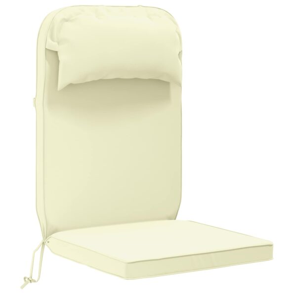 vidaXL Vankúš na slnečné ležadlo 100% polyester Krémová – Obrázok 2