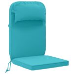 vidaXL Vankúš na slnečné ležadlo 100% polyester Tyrkysová – Obrázok 2