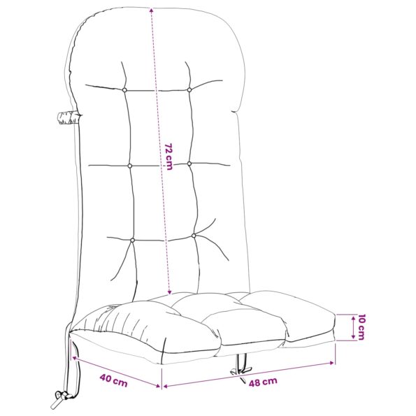 vidaXL Vankúš na slnečné ležadlo PUTTEN 100% polyester Antracitová – Obrázok 7