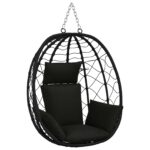 vidaXL Adirondack vankúš PUTTEN 100% polyester Čierna 60 x 145 x 10 cm – Obrázok 2