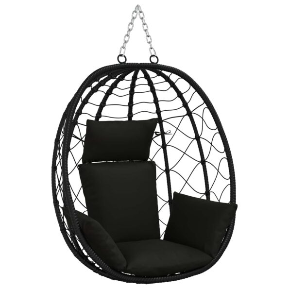 vidaXL Adirondack vankúš PUTTEN 100% polyester Čierna 60 x 145 x 10 cm – Obrázok 2