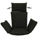 vidaXL Adirondack vankúš PUTTEN 100% polyester Čierna 60 x 145 x 10 cm – Obrázok 3