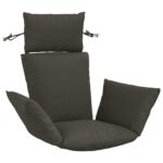 vidaXL Adirondack vankúš PUTTEN 100% polyester Antracitová