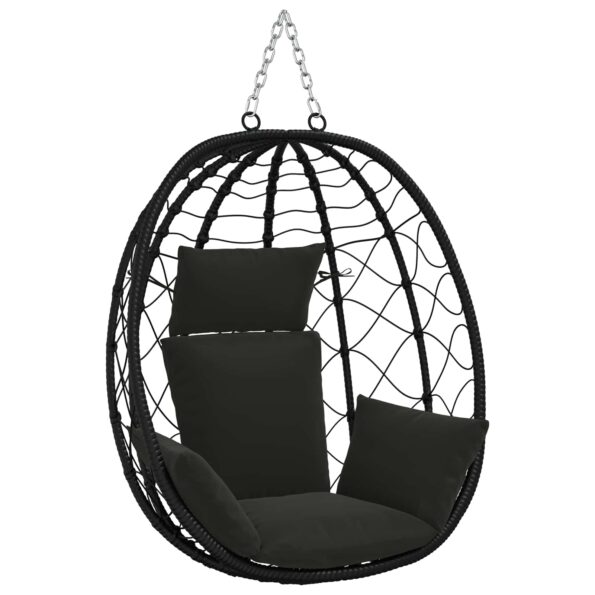 vidaXL Adirondack vankúš PUTTEN 100% polyester Čierna 60 x 145 x 10 cm – Obrázok 2