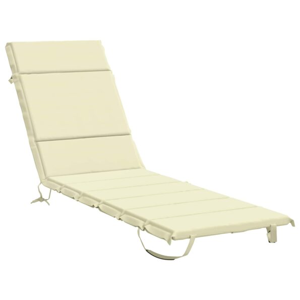vidaXL Vankúš na ležadlo GEMERT 100% polyester Krémová 200 x 60 x 3 cm – Obrázok 2