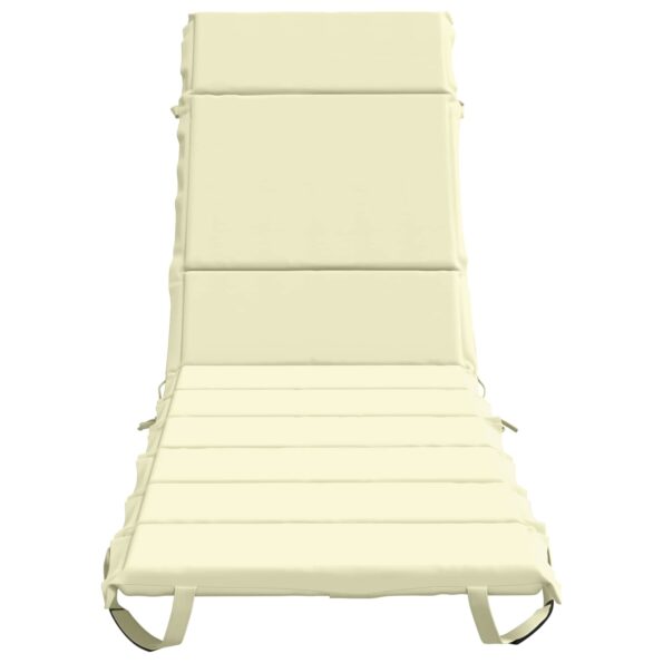 vidaXL Vankúš na ležadlo GEMERT 100% polyester Krémová 200 x 60 x 3 cm – Obrázok 4