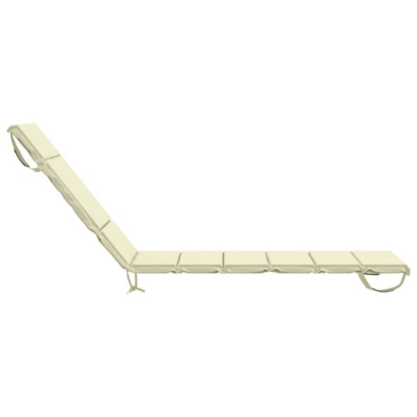 vidaXL Vankúš na ležadlo GEMERT 100% polyester Krémová 200 x 60 x 3 cm – Obrázok 5