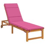 vidaXL Vankúš na ležadlo GEMERT 100% polyester Ružová 200 x 60 x 3 cm – Obrázok 3