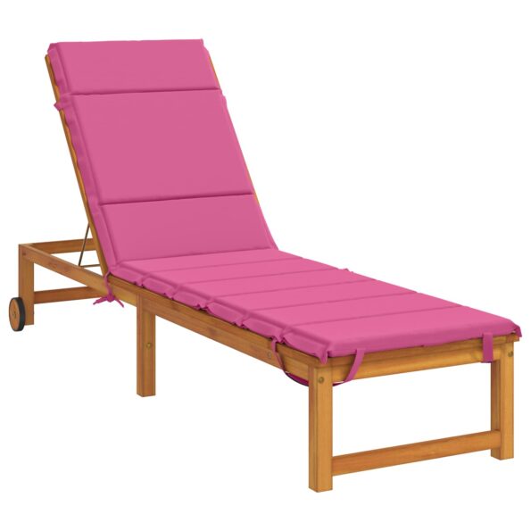 vidaXL Vankúš na ležadlo GEMERT 100% polyester Ružová 200 x 60 x 3 cm – Obrázok 3