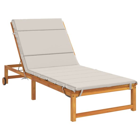 vidaXL Vankúš na ležadlo GEMERT 100% polyester Biela 200 x 80 x 3 cm – Obrázok 3