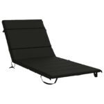 vidaXL Vankúš na ležadlo GEMERT 100% polyester Čierna 200 x 80 x 3 cm – Obrázok 2