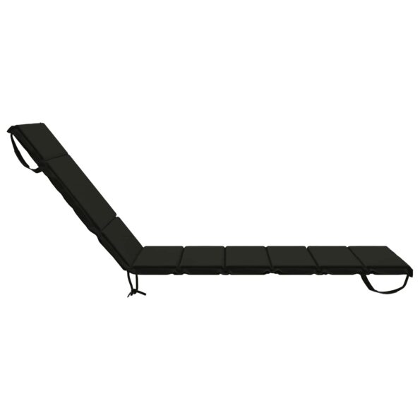 vidaXL Vankúš na ležadlo GEMERT 100% polyester Čierna 200 x 80 x 3 cm – Obrázok 5