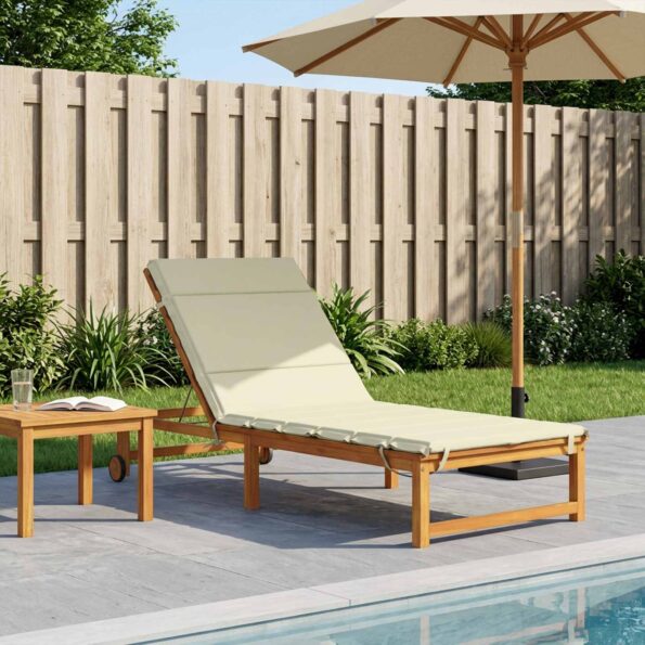 vidaXL Vankúš na ležadlo GEMERT 100% polyester Krémová 200 x 80 x 3 cm – Obrázok 8