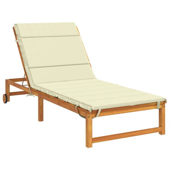 vidaXL Vankúš na ležadlo GEMERT 100% polyester Krémová 200 x 80 x 3 cm – Obrázok 2
