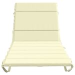 vidaXL Vankúš na ležadlo GEMERT 100% polyester Krémová 200 x 80 x 3 cm – Obrázok 3