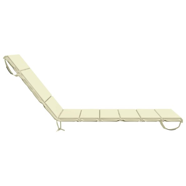 vidaXL Vankúš na ležadlo GEMERT 100% polyester Krémová 200 x 80 x 3 cm – Obrázok 4