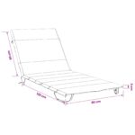 vidaXL Vankúš na ležadlo GEMERT 100% polyester Krémová 200 x 80 x 3 cm – Obrázok 7