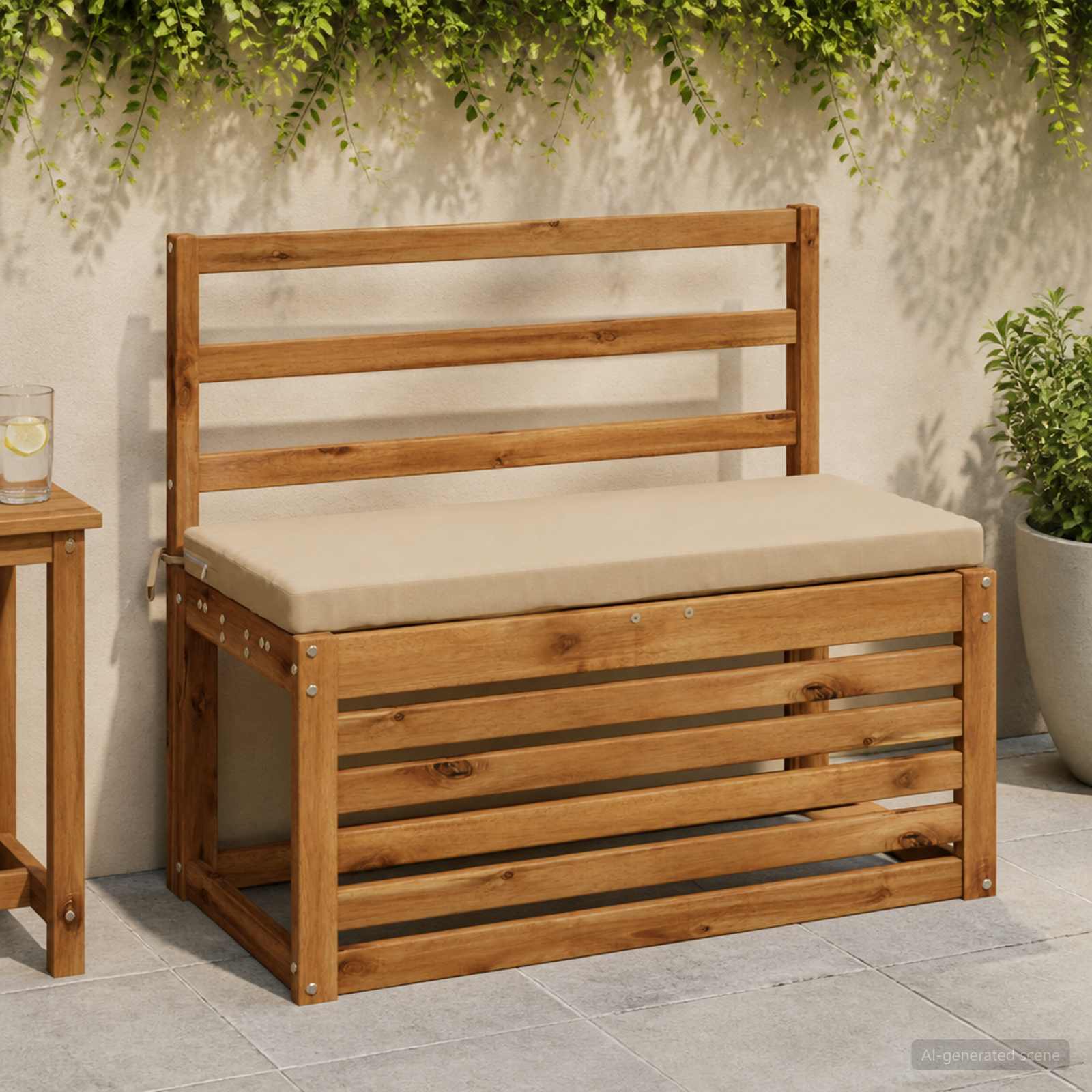 948624_1.jpg vidaXL Vankúš na lavičku SOEST 100% polyester Piesková 60 x 40 x 5 cm – Obrázok 1