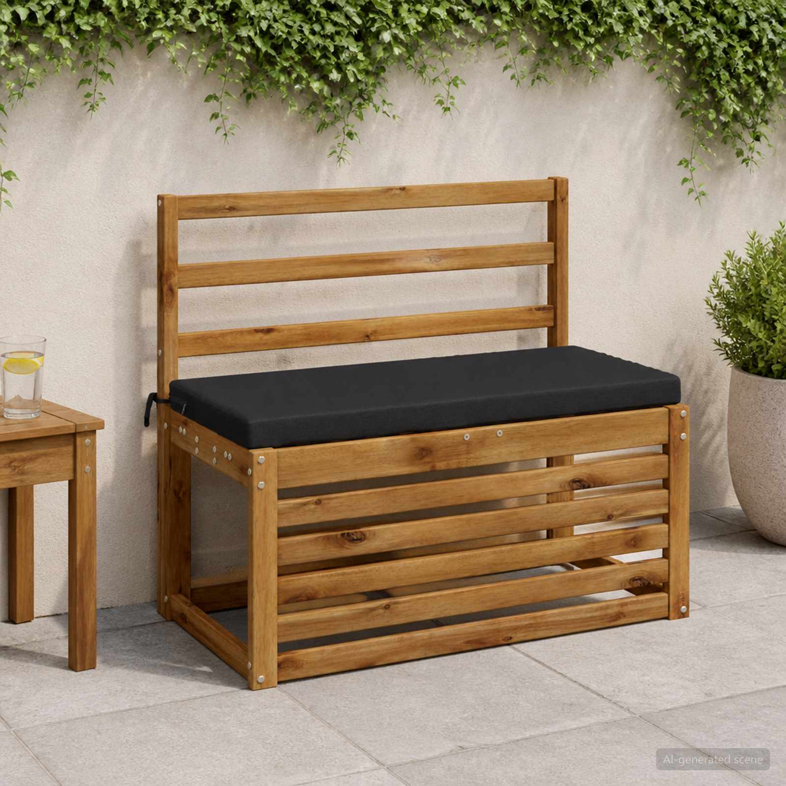948630_1.jpg vidaXL Vankúš na lavičku SOEST 100% polyester Čierna 60 x 40 x 5 cm – Obrázok 1