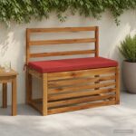 vidaXL Vankúš na lavičku SOEST 100% polyester Červená 60 x 40 x 5 cm