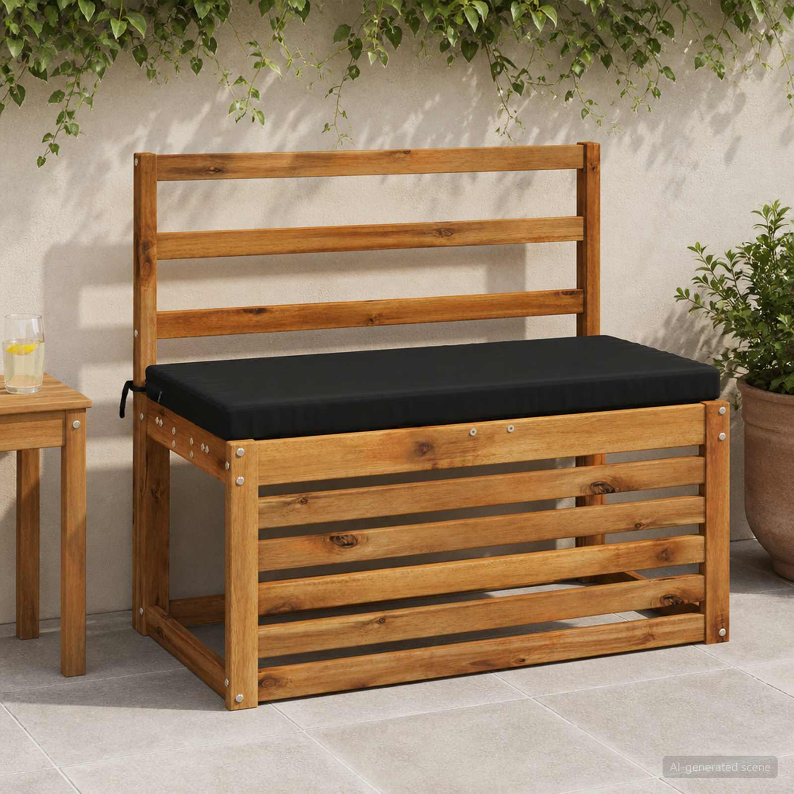 948646_1.jpg vidaXL Vankúš na lavičku SOEST 100% polyester Čierna 60 x 40 x 5 cm – Obrázok 1