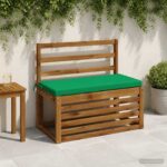vidaXL Vankúš na lavičku SOEST 100% polyester Zelená 60 x 40 x 5 cm