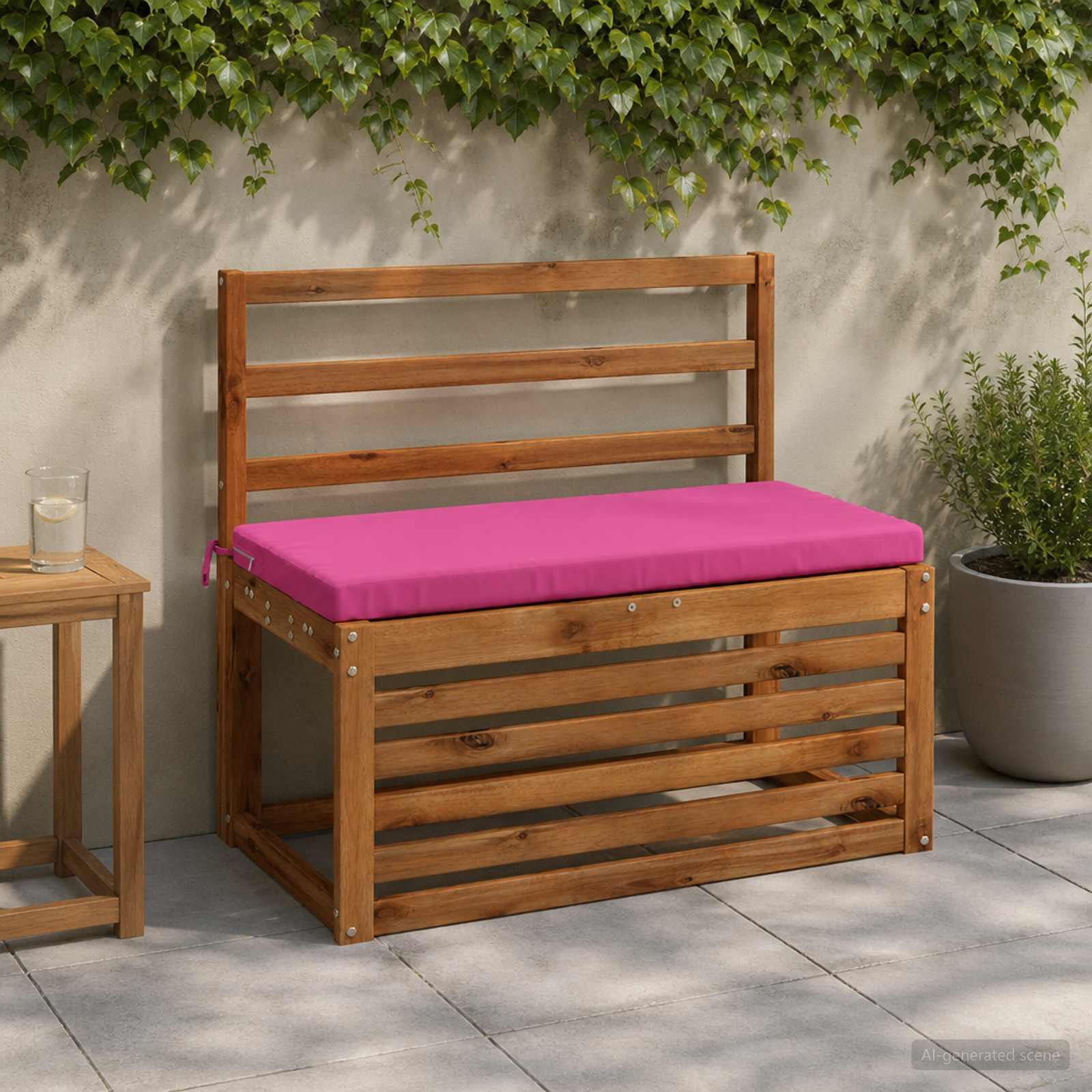 948664_1.jpg vidaXL Vankúš na lavičku SOEST 100% polyester Ružová 60 x 40 x 5 cm – Obrázok 1