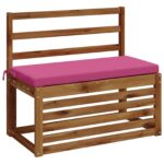 vidaXL Vankúš na lavičku SOEST 100% polyester Ružová 60 x 40 x 5 cm – Obrázok 3
