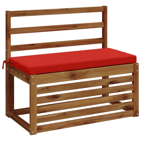vidaXL Vankúš na lavičku SOEST 100% polyester Červená 60 x 40 x 5 cm – Obrázok 3