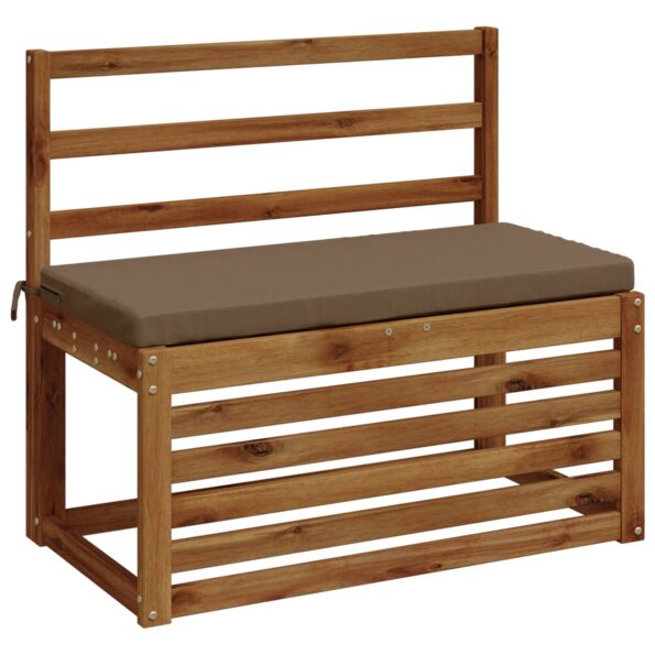 vidaXL Vankúš na lavičku SOEST 100% polyester Sivohnedá 80 x 40 x 5 cm – Obrázok 3