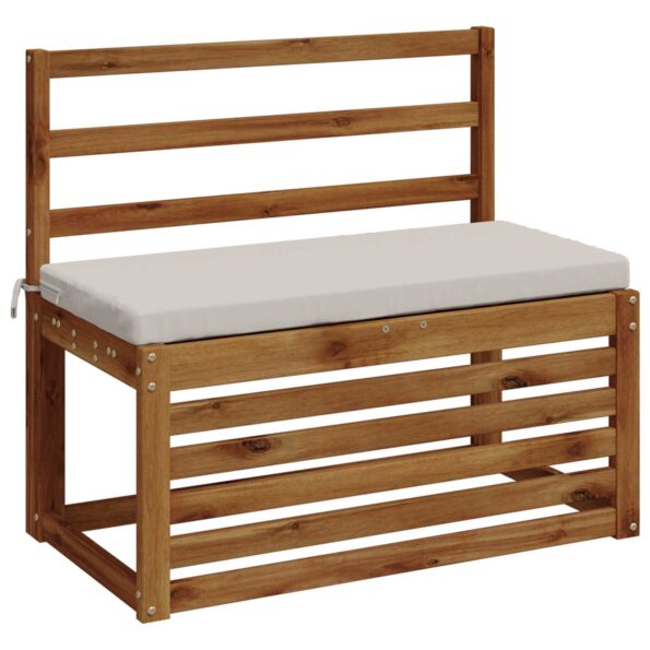 vidaXL Vankúš na lavičku SOEST 100% polyester Biela 80 x 40 x 5 cm – Obrázok 3