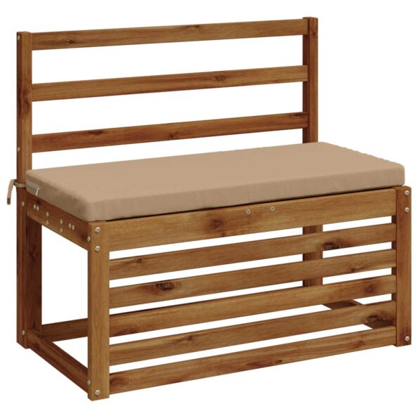 vidaXL Vankúš na lavičku SOEST 100% polyester Piesková 80 x 40 x 5 cm – Obrázok 3