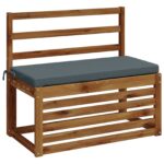 vidaXL Vankúš na lavičku SOEST 100% polyester Modrá 80 x 40 x 5 cm – Obrázok 3