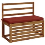 vidaXL Vankúš na lavičku SOEST 100% polyester Červená 80 x 40 x 5 cm – Obrázok 3