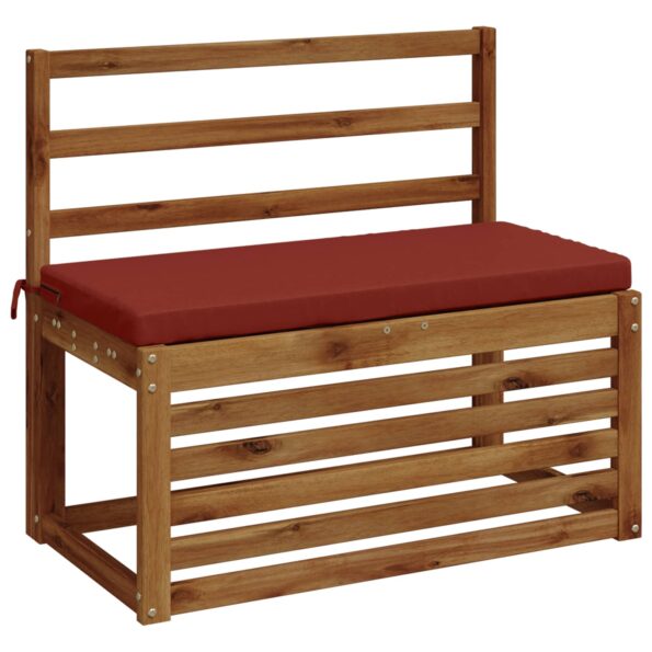 vidaXL Vankúš na lavičku SOEST 100% polyester Červená 80 x 40 x 5 cm – Obrázok 3