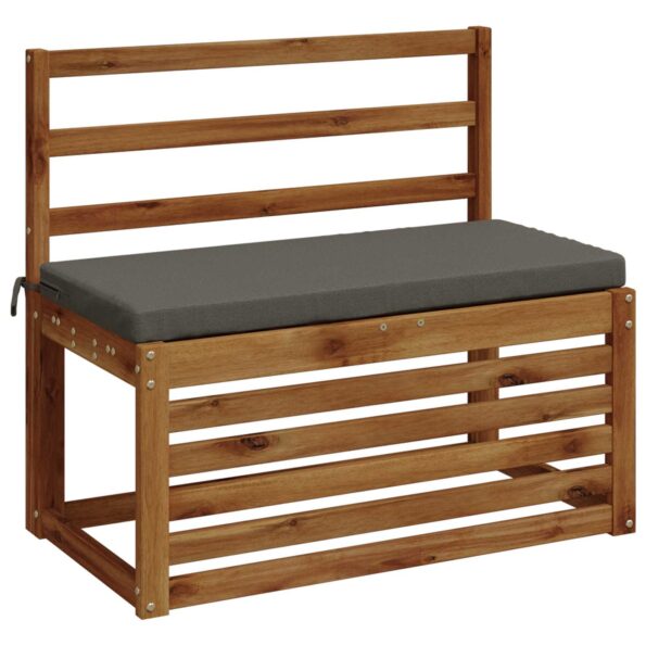 vidaXL Vankúš na lavičku SOEST 100% polyester Sivá 80 x 40 x 5 cm – Obrázok 3