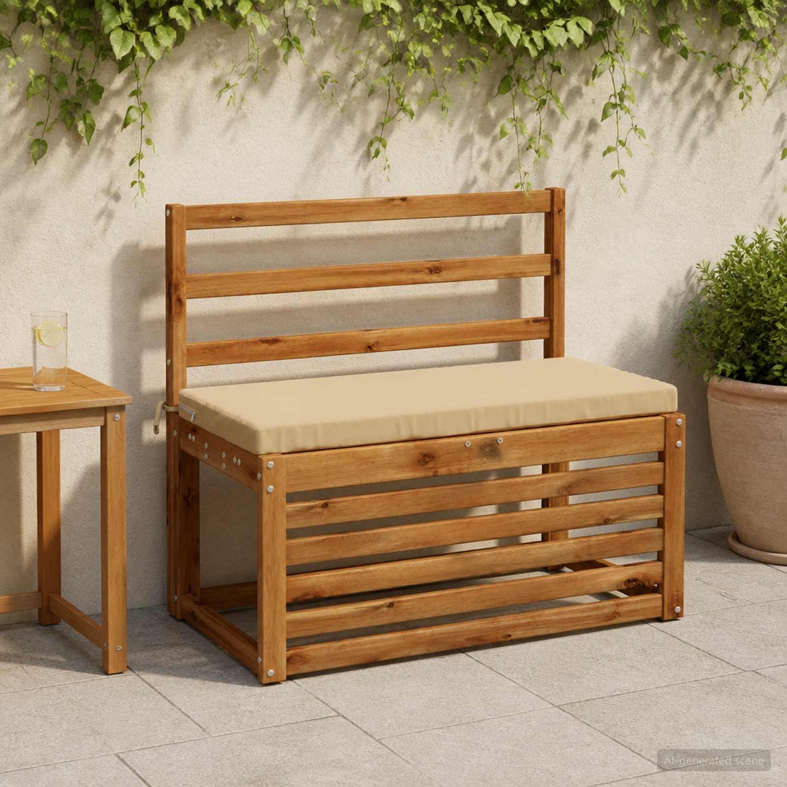 948700_1.jpg vidaXL Vankúš na lavičku SOEST 100% polyester Béžová 80 x 40 x 5 cm – Obrázok 1