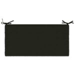 vidaXL Vankúš na lavičku SOEST 100% polyester Čierna 80 x 40 x 5 cm – Obrázok 6