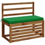 vidaXL Vankúš na lavičku SOEST 100% polyester Zelená 80 x 40 x 5 cm – Obrázok 3