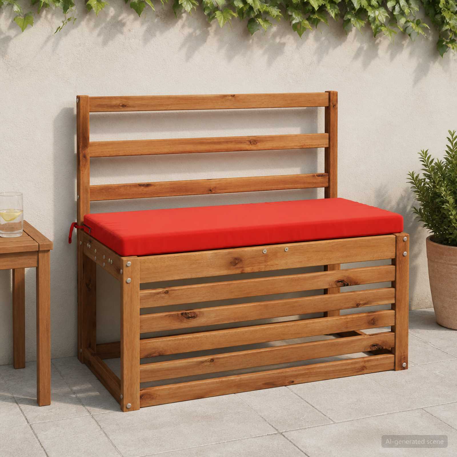 948724_1.jpg vidaXL Vankúš na lavičku SOEST 100% polyester Červená 80 x 40 x 5 cm – Obrázok 1