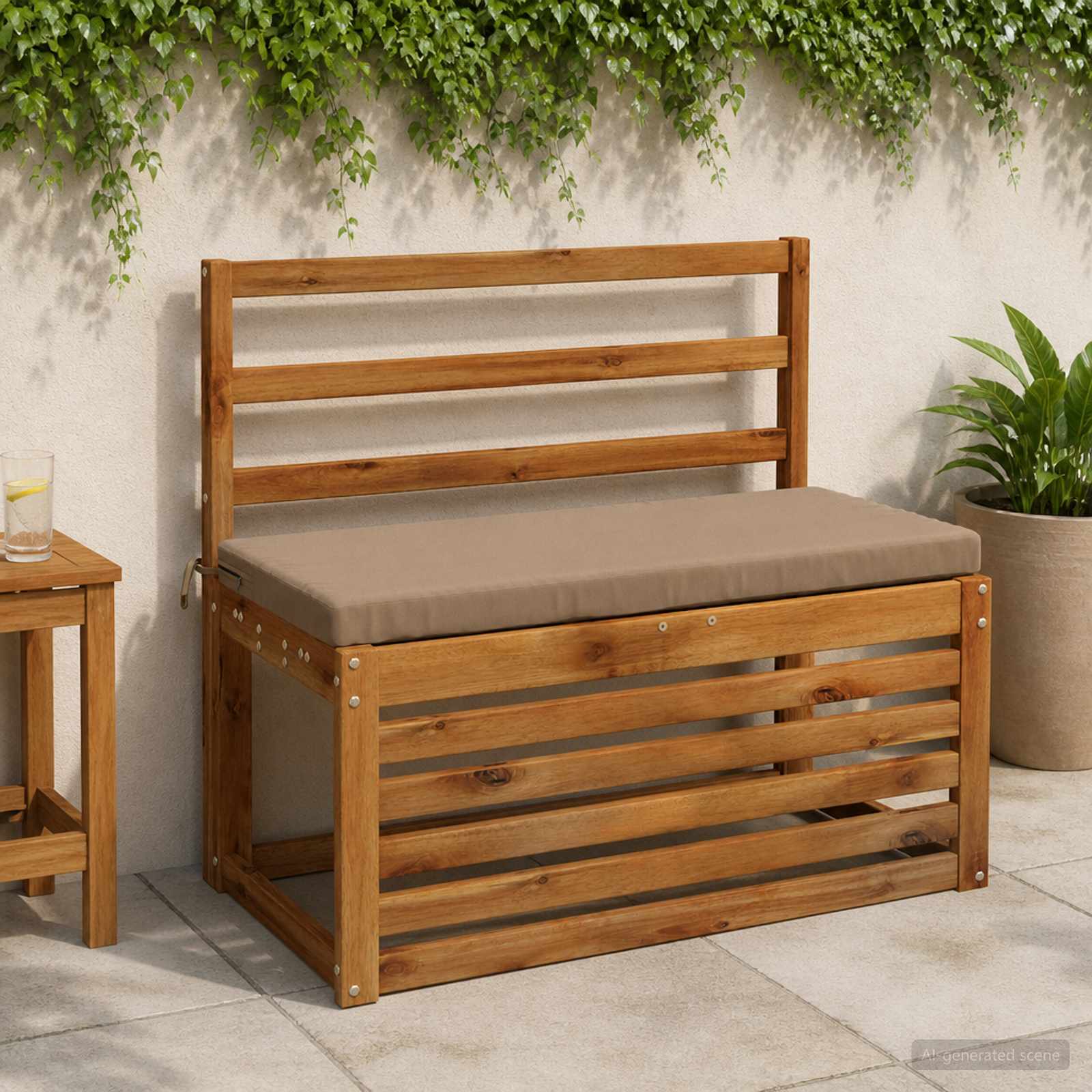 948726_1.jpg vidaXL Vankúš na lavičku SOEST 100% polyester Sivohnedá 80 x 40 x 5 cm – Obrázok 1