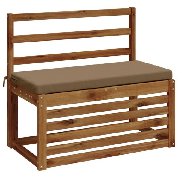 vidaXL Vankúš na lavičku SOEST 100% polyester Sivohnedá 80 x 40 x 5 cm – Obrázok 3