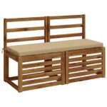 vidaXL Vankúš na lavičku SOEST 100% polyester Béžová 100 x 40 x 5 cm – Obrázok 3