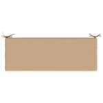 vidaXL Vankúš na lavičku SOEST 100% polyester Piesková 110 x 40 x 5 cm – Obrázok 6