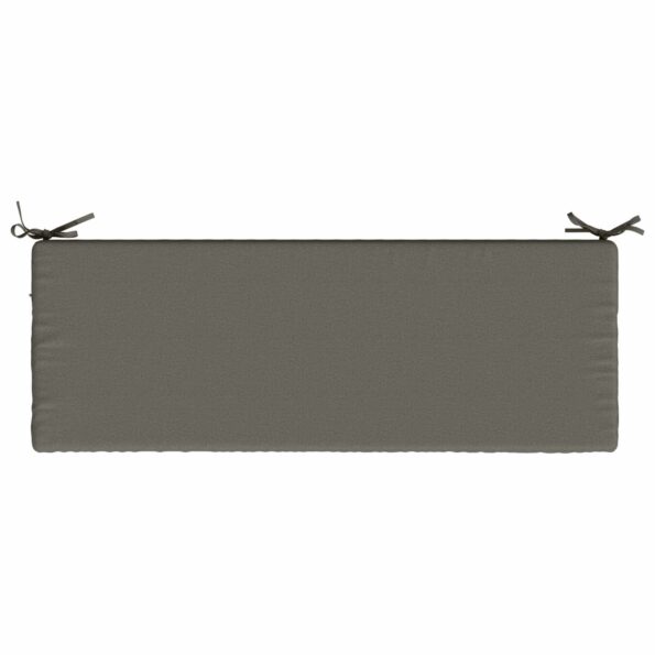 vidaXL Vankúš na lavičku SOEST 100% polyester Sivá 110 x 40 x 5 cm – Obrázok 6