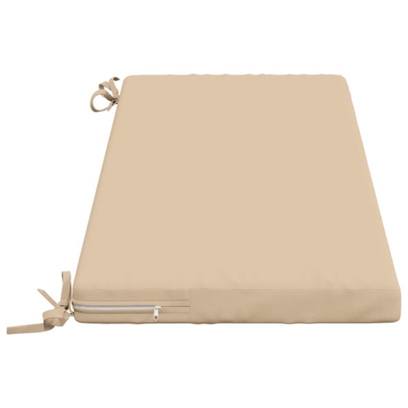 vidaXL Vankúš na lavičku SOEST 100% polyester Krémová 110 x 40 x 5 cm – Obrázok 4