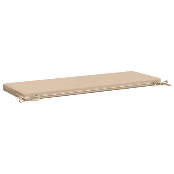 vidaXL Vankúš na lavičku SOEST 100% polyester Krémová 110 x 40 x 5 cm – Obrázok 5
