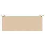 vidaXL Vankúš na lavičku SOEST 100% polyester Krémová 110 x 40 x 5 cm – Obrázok 6